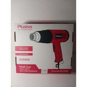 Plusivo Heat Gun New in Box Heavy Duty Electric, 2000W Tool Hobby Garage Art